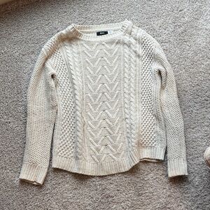 BDG Cream Cable Knit Sweater
